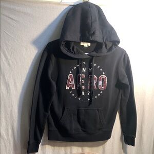 Aero Black Hoodie with Logo